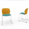 Vue 3D siège F-SIMO coque Bleu clair Vue 3D siège F-SIMO coque Bleu clair